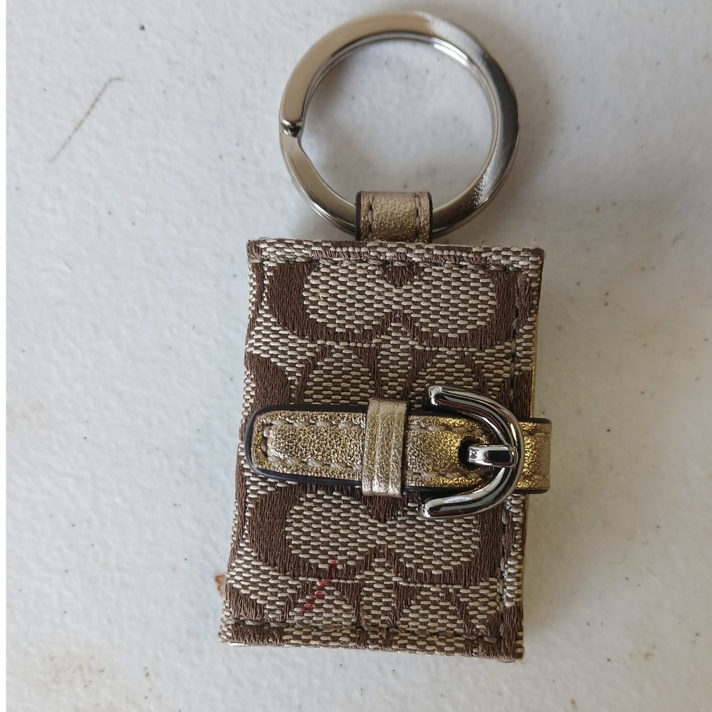 Y2k Coach mini c picture frame photo book Keychain bag charm